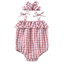 Load image into Gallery viewer, Play in Plaid Romper &amp; Headband
